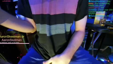 Snapshot of aaronskeetman chatting on January 1, 2025, 12:55 pm Aaron Skeetman online show from January 1, 2025, 12:55 pm