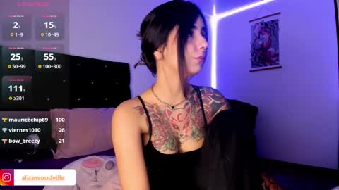 Snapshot of alicewoodville chatting on December 9, 2024, 12:01 am Alice online show from December 9, 2024, 12:01 am