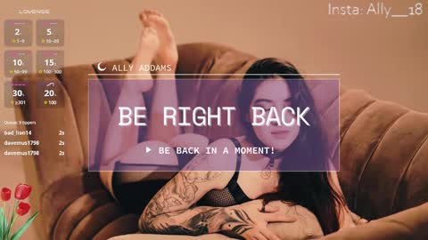 Snapshot of ally_addams chatting on February 26, 2025, 10:04 am Ally online show from February 26, 2025, 10:04 am