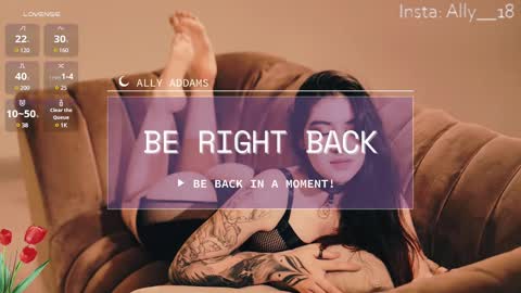 Snapshot of ally_addams chatting on March 8, 2025, 6:54 am Ally online show from March 8, 2025, 6:54 am