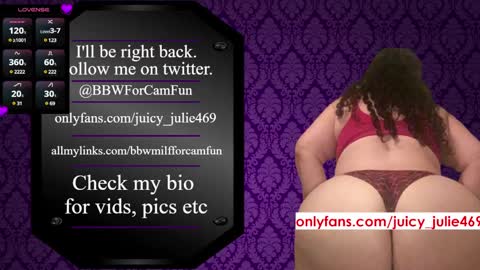 Snapshot of bbwmilfforcamfun chatting on February 25, 2025, 2:54 pm Julie online show from February 25, 2025, 2:54 pm