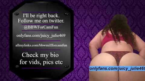 Snapshot of bbwmilfforcamfun chatting on September 16, 2025, 1:45 pm Julie online show from September 16, 2025, 1:45 pm