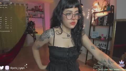 Snapshot of blushing_nymph chatting on February 3, 2025, 3:09 am Im Nym Justa nymph on twitter and IG online show from February 3, 2025, 3:09 am