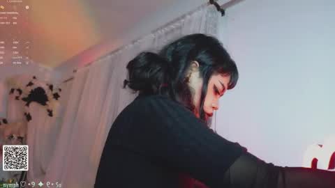Snapshot of blushing_nymph chatting on October 4, 2025, 2:42 am Im Nym Justa nymph on twitter and IG online show from October 4, 2025, 2:42 am