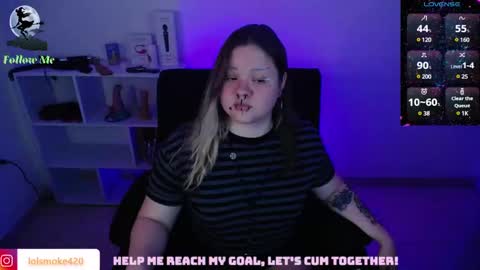 Snapshot of destroyall420 chatting on January 25, 2025, 11:11 pm Lola Bdsm and fries online show from January 25, 2025, 11:11 pm