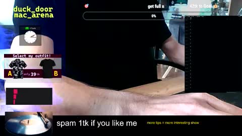 Snapshot of duck_door_mac_arena chatting on September 14, 2025, 12:15 pm duck_door_mac_arena online show from September 14, 2025, 12:15 pm