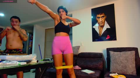 Snapshot of latin_couple77 chatting on January 22, 2025, 2:37 am Sara y Andy online show from January 22, 2025, 2:37 am