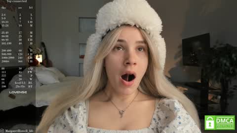 Snapshot of margarethowell chatting on January 12, 2025, 6:06 am Margaret online show from January 12, 2025, 6:06 am