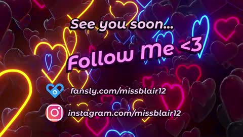 Snapshot of missblair12 chatting on January 8, 2025, 5:59 pm MissBlair online show from January 8, 2025, 5:59 pm