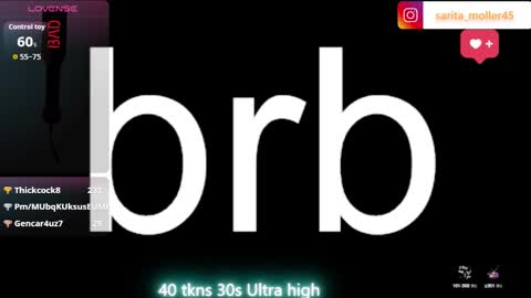 Snapshot of sarita_moller chatting on October 16, 2025, 7:20 am Sarita Moller  online show from October 16, 2025, 7:20 am