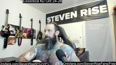 Snapshot of stevenrisenyc chatting on October 21, 2025, 12:06 pm StevenRiseNYC online show from October 21, 2025, 12:06 pm