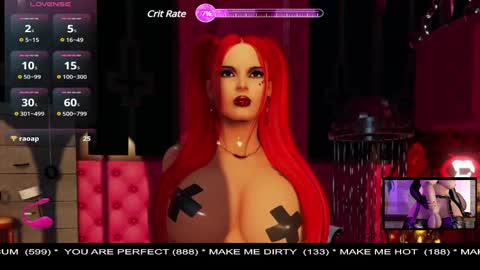 Snapshot of systaime chatting on February 13, 2025, 12:13 am MISTRESS LISA FIRST 3DXCHAT CAMGIRL 3dxchat anime gaming mistress domina online show from February 13, 2025, 12:13 am