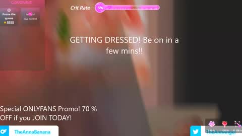 Snapshot of theannabanana chatting on February 12, 2025, 2:45 am Anna Banana AKA Ann Angel online show from February 12, 2025, 2:45 am
