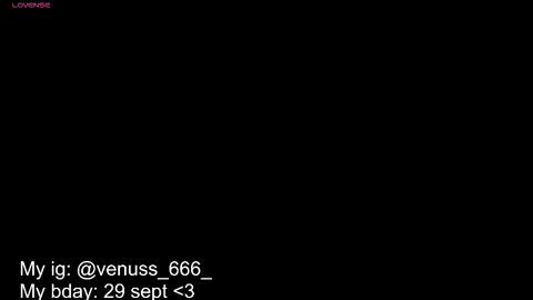 Snapshot of venussx_x chatting on September 15, 2025, 6:52 pm Venus MY BDAY 29 SEPT online show from September 15, 2025, 6:52 pm