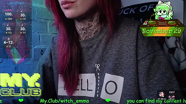 Witch Emma online show from November 29, 2025, 9:23 am