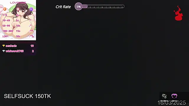 Herazuline online show from March 17, 2025, 1:14 am