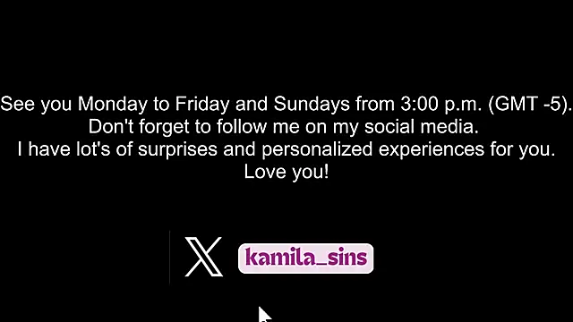 kamila sins online show from February 13, 2025, 8:03 pm